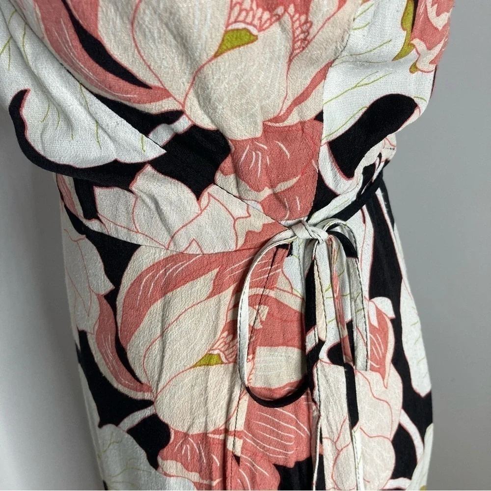 Cupcakes and Cashmere Black Floral Wrap Midi Dress - Picture 8 of 9